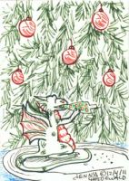 Dragonsie helping with Christmas Cookies